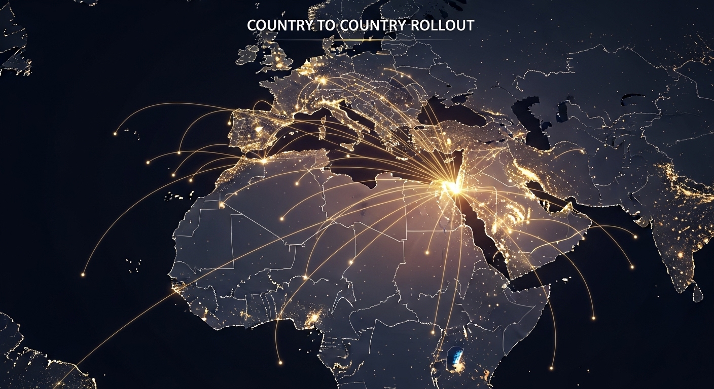Déploiement pays par pays pour l’Afrique et l’Europe
